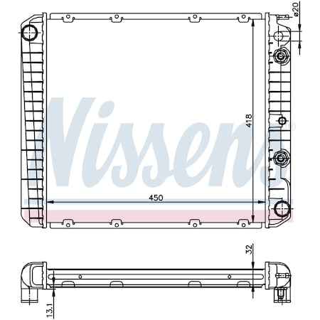 Nissen Nissens Radiator, 65544A 65544A
